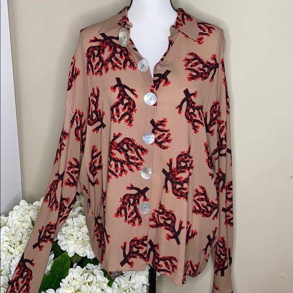 MARNI Viscose Coral Sable Top - Picture 1 of 13